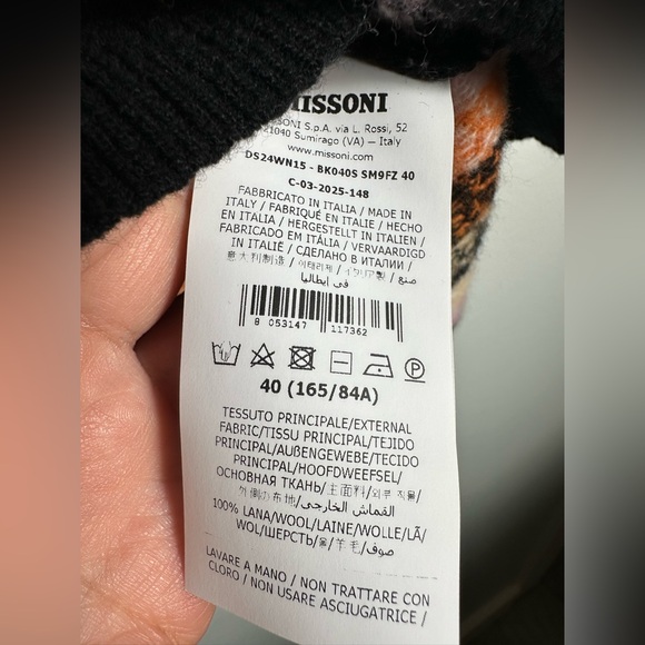 Missoni Wool Short Sleeve Crewneck Zig Zig  Pullover Sweater Size 40/US 4 - Picture 15 of 17